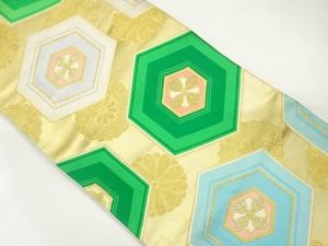 アンティーク　亀甲に花模様織り出し袋帯（材料）